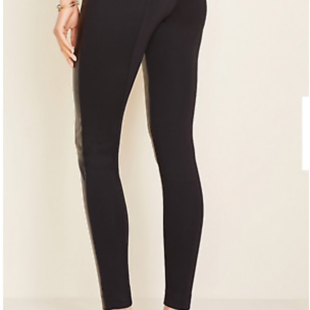 Ann Taylor Faux Leather Leggings - Picture 3 of 10